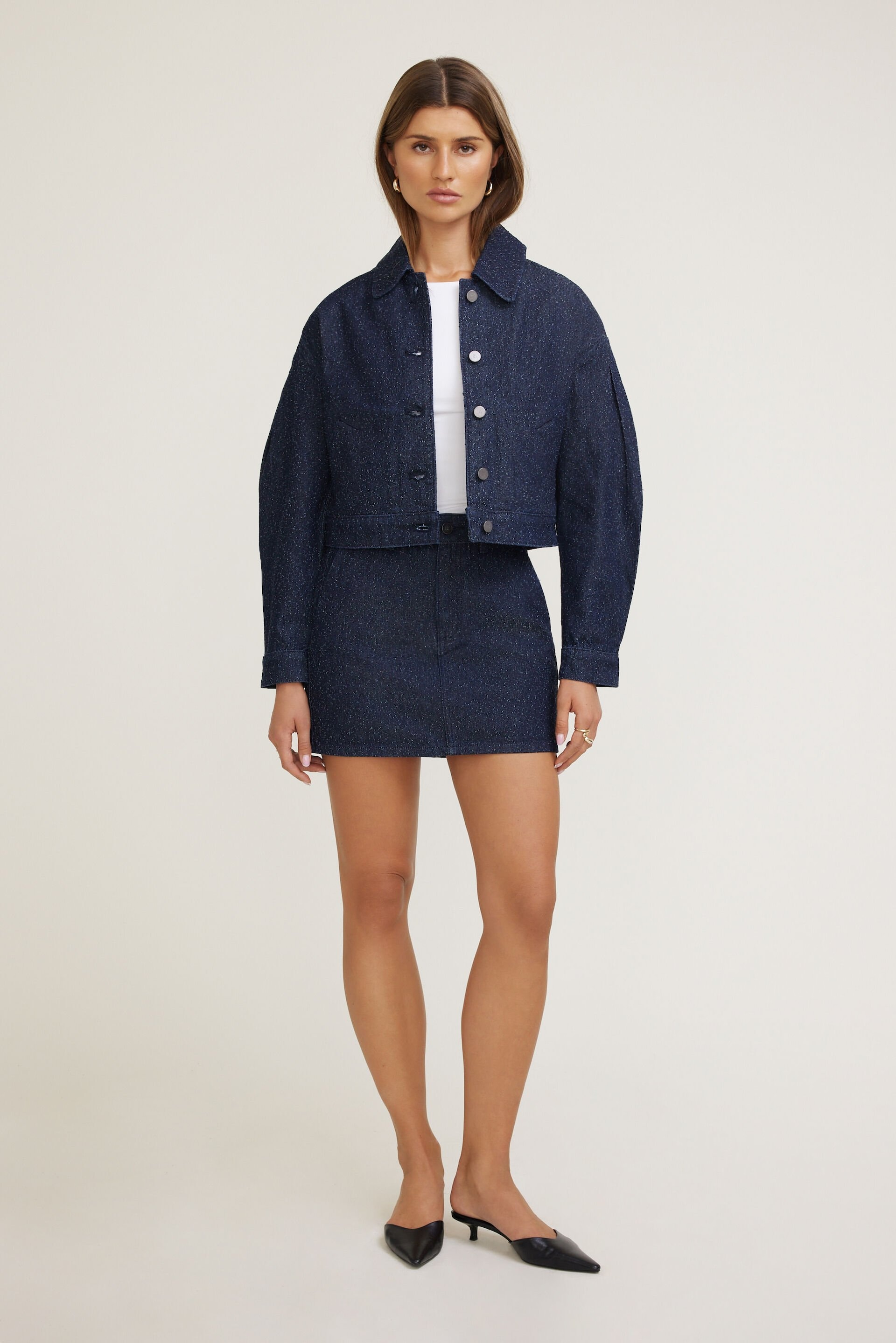 Bouclé Denim Jacket