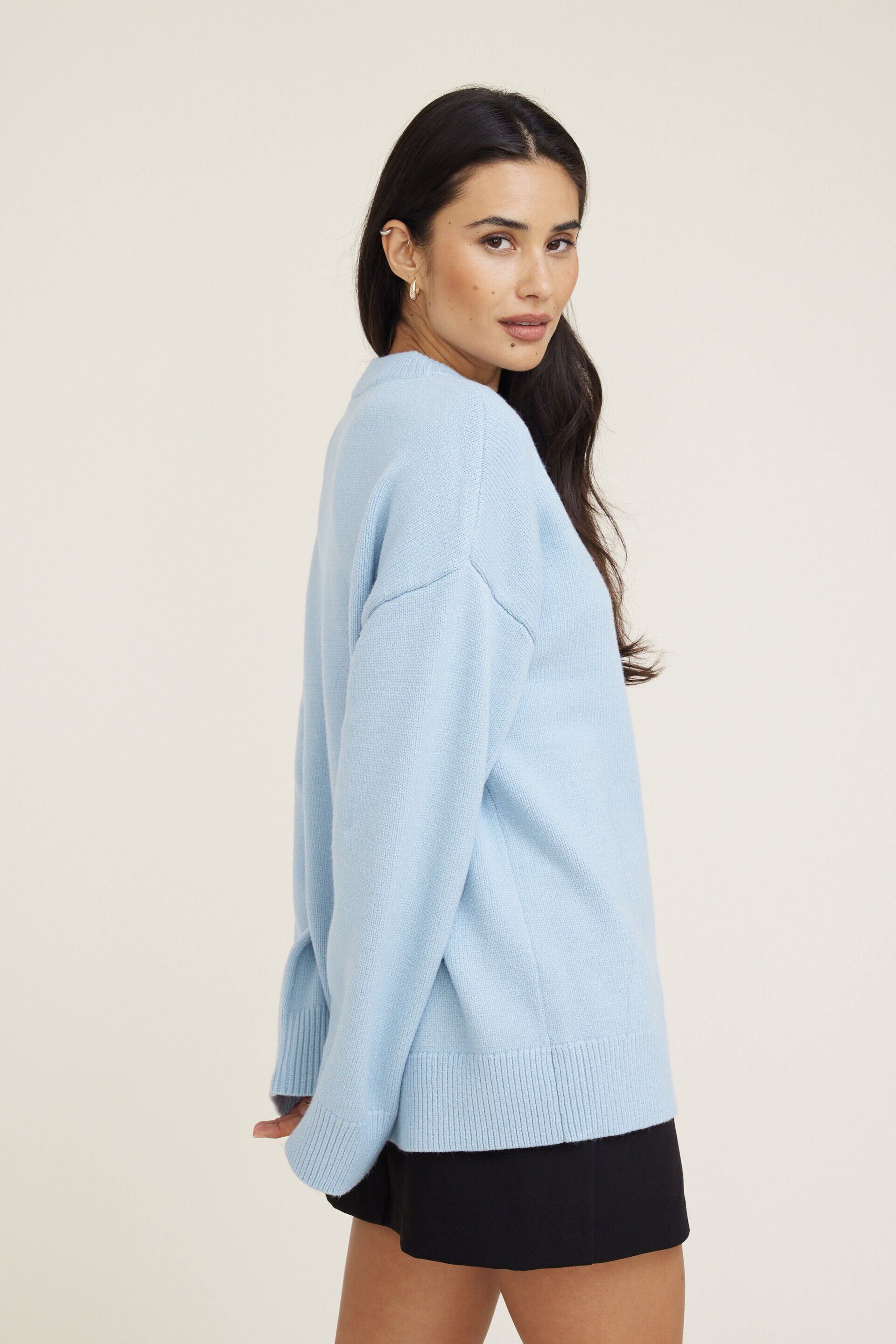 Chandail surdimensionné à col rond