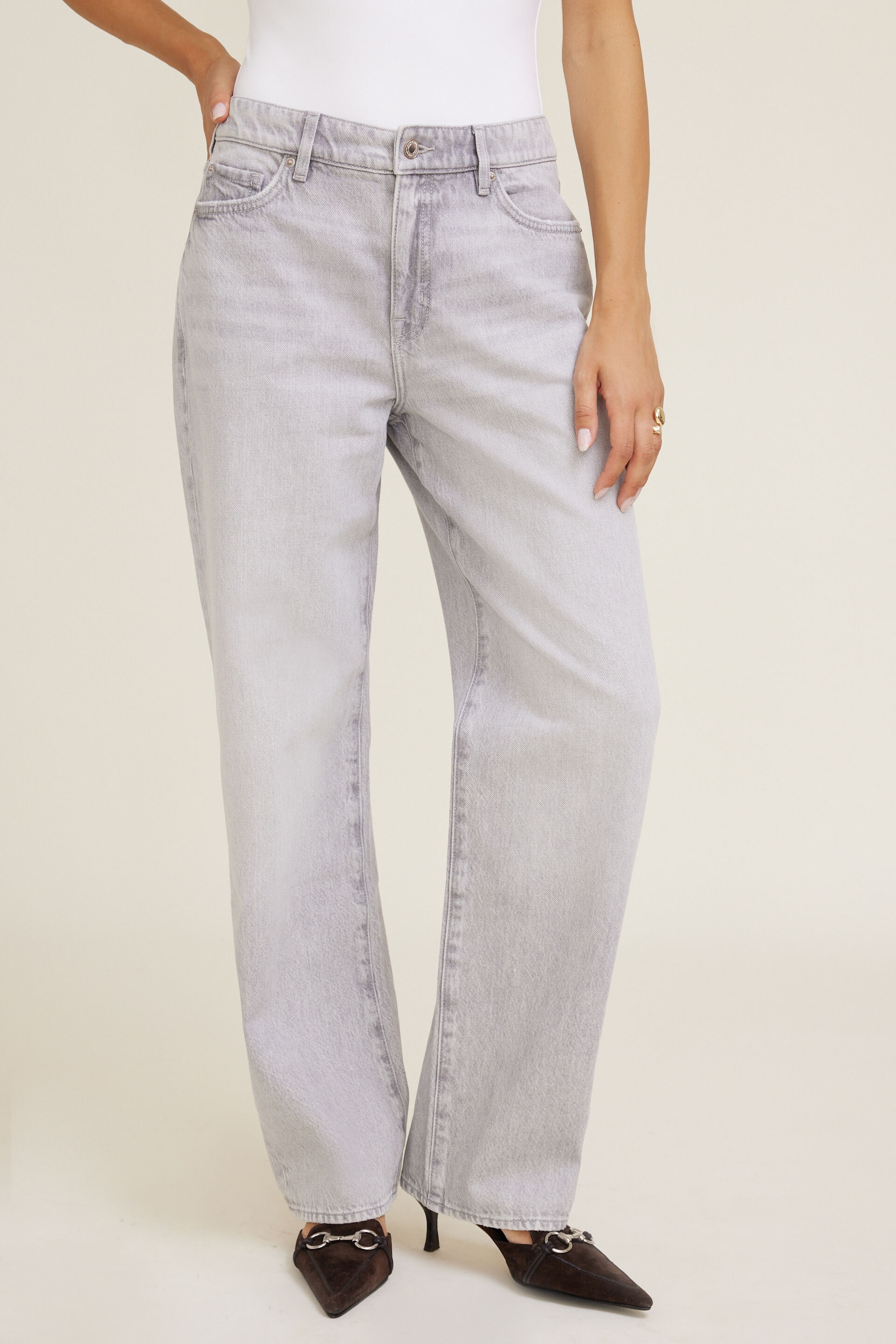 Mika Mid Rise Relaxed Straight Leg Jeans