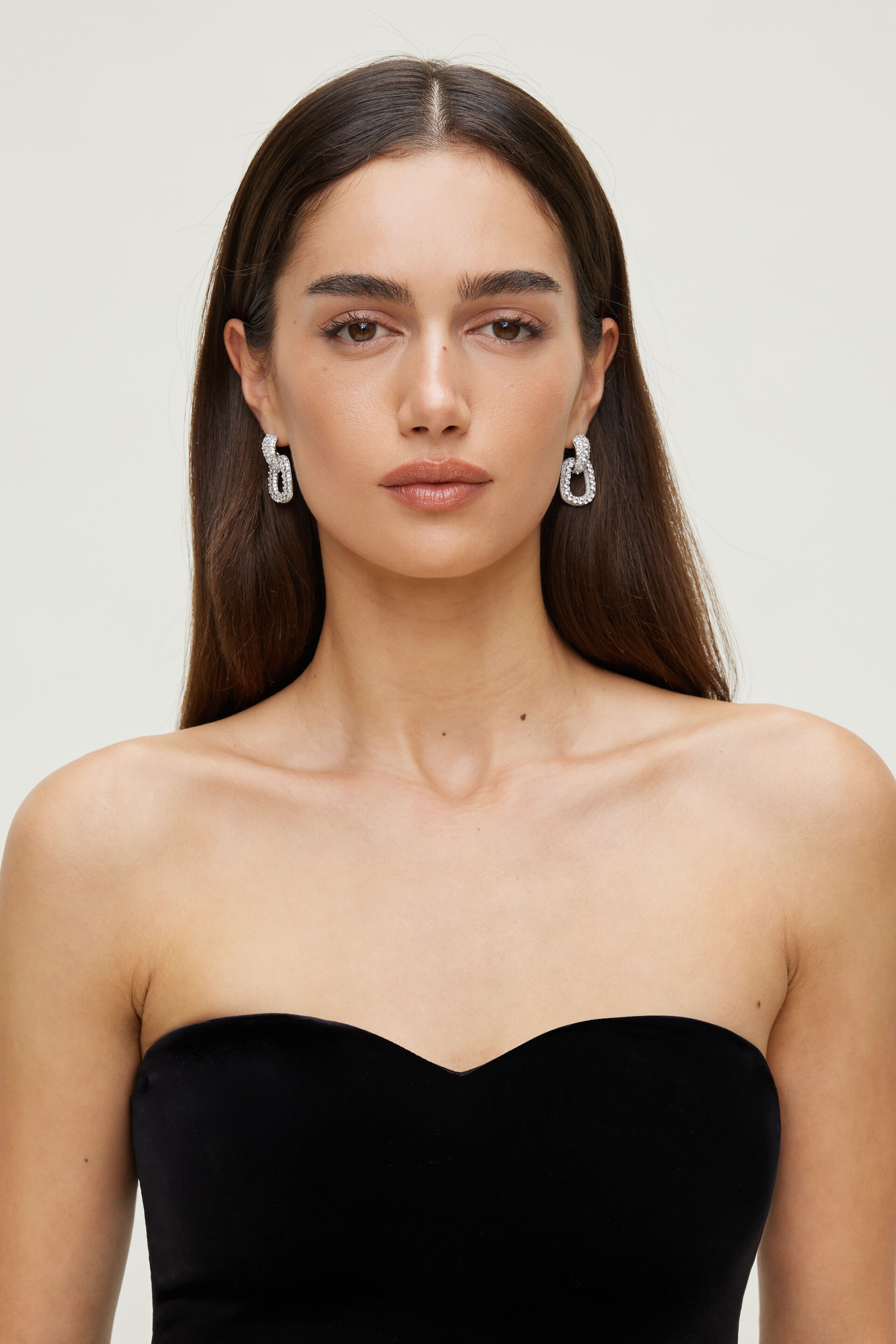 Micro Pave Door Knocker Earrings