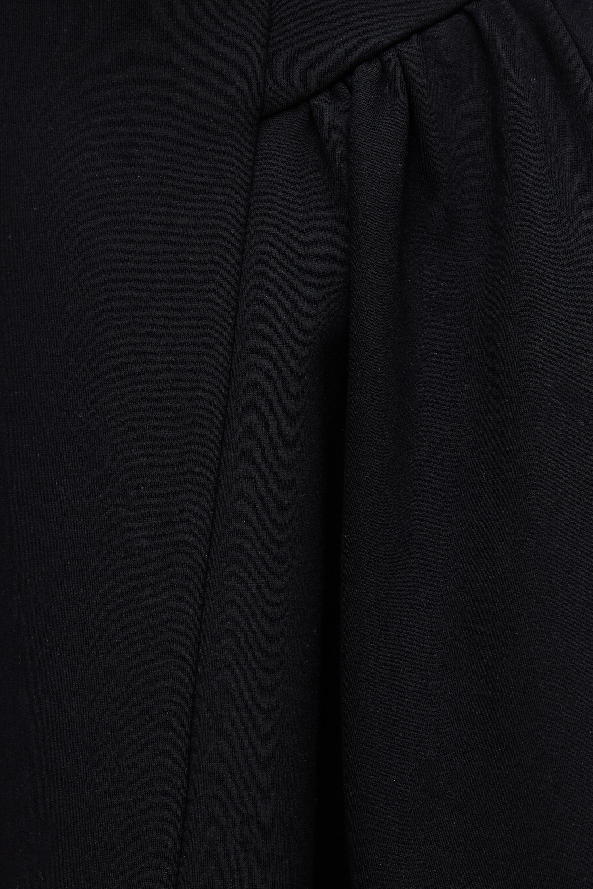 Plunging Flared Ponte Mini Dress