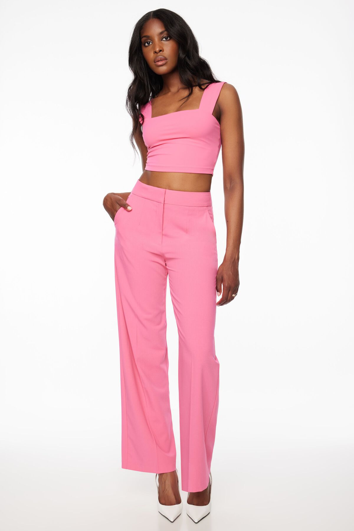 Yasmin Straight Leg Pant Pink Dynamite