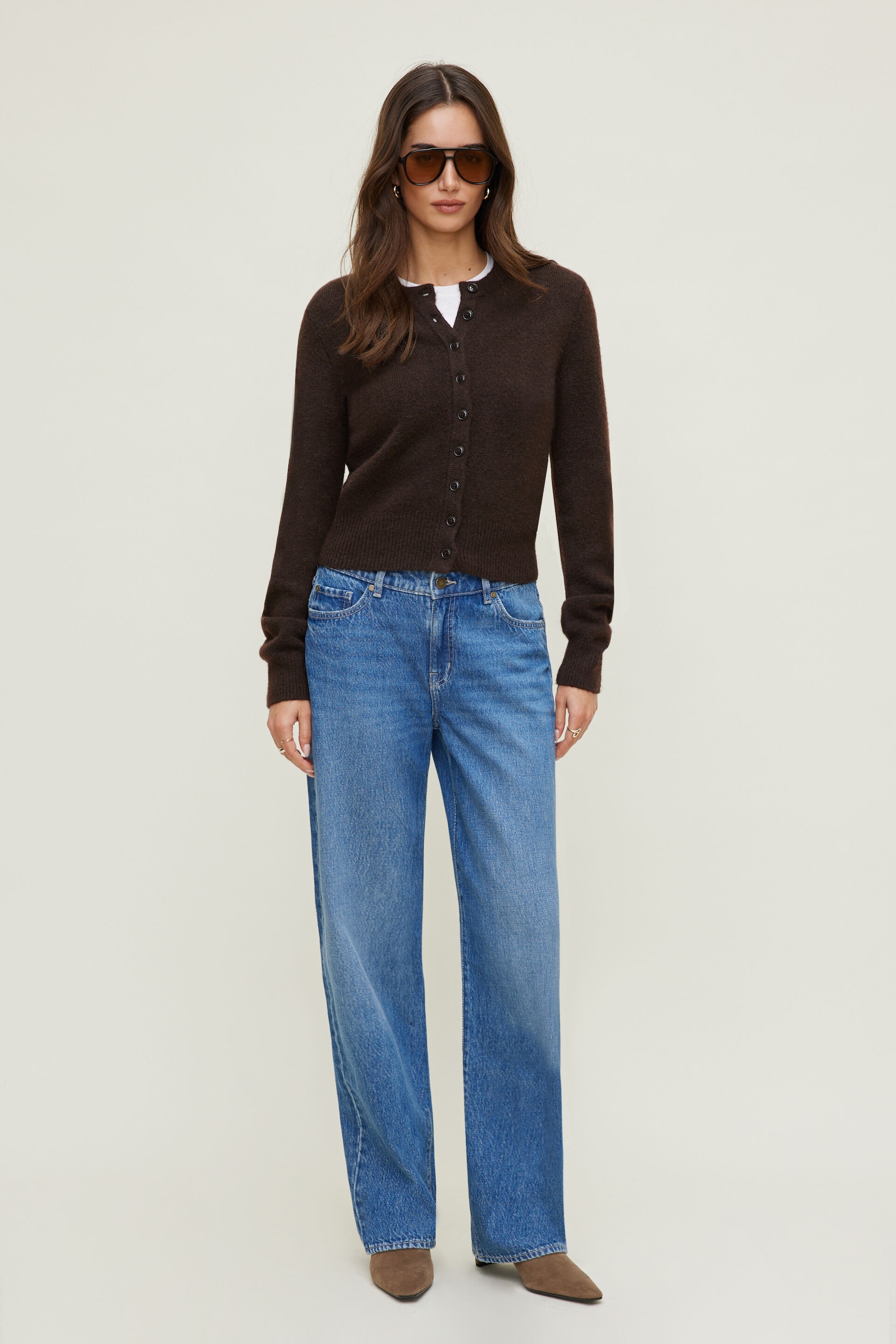 Cardigan à col rond Rebecca