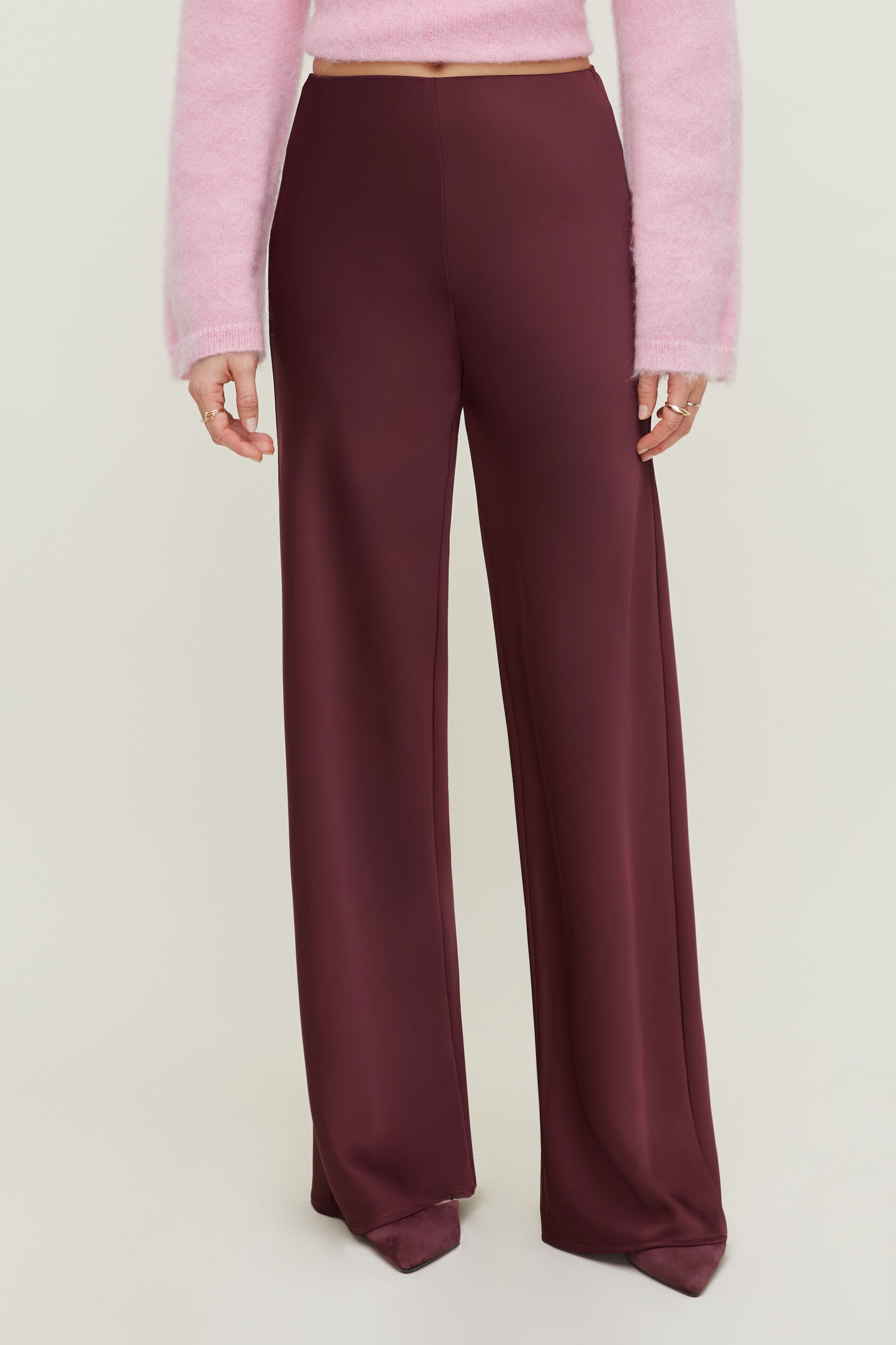 Wide Leg Satin Pants