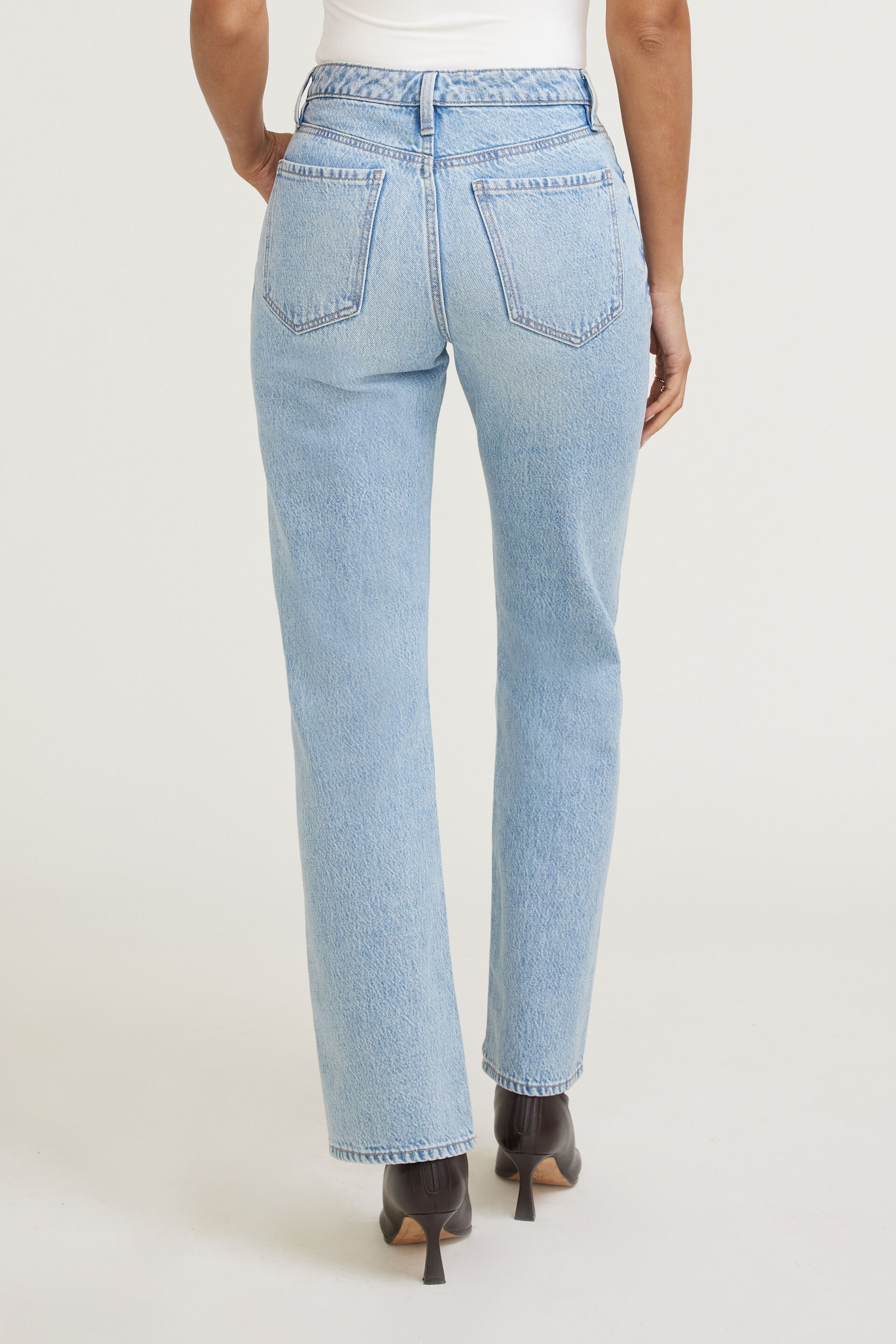 Cara High Rise Straight Leg Jeans