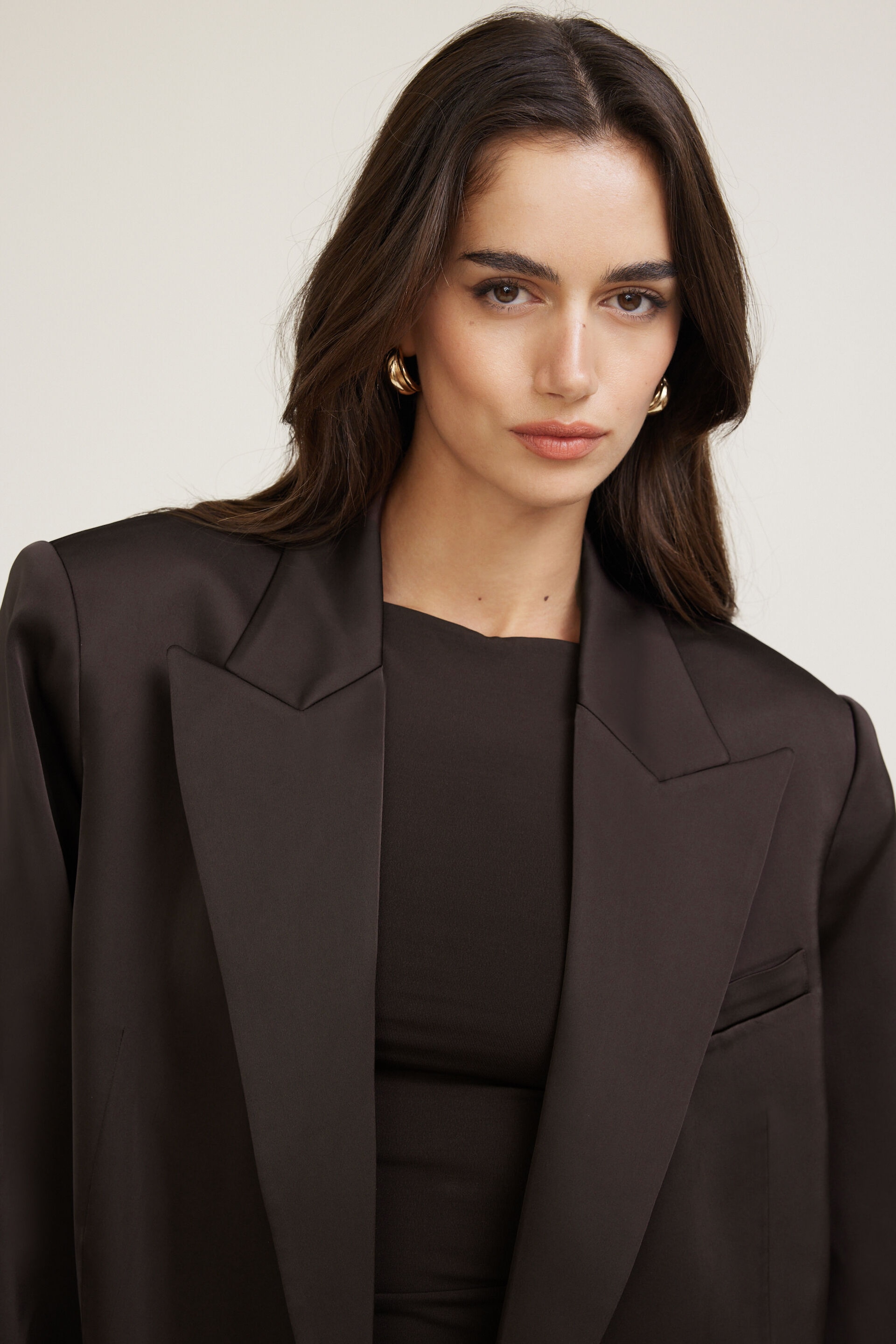 Noa Oversized Satin Blazer