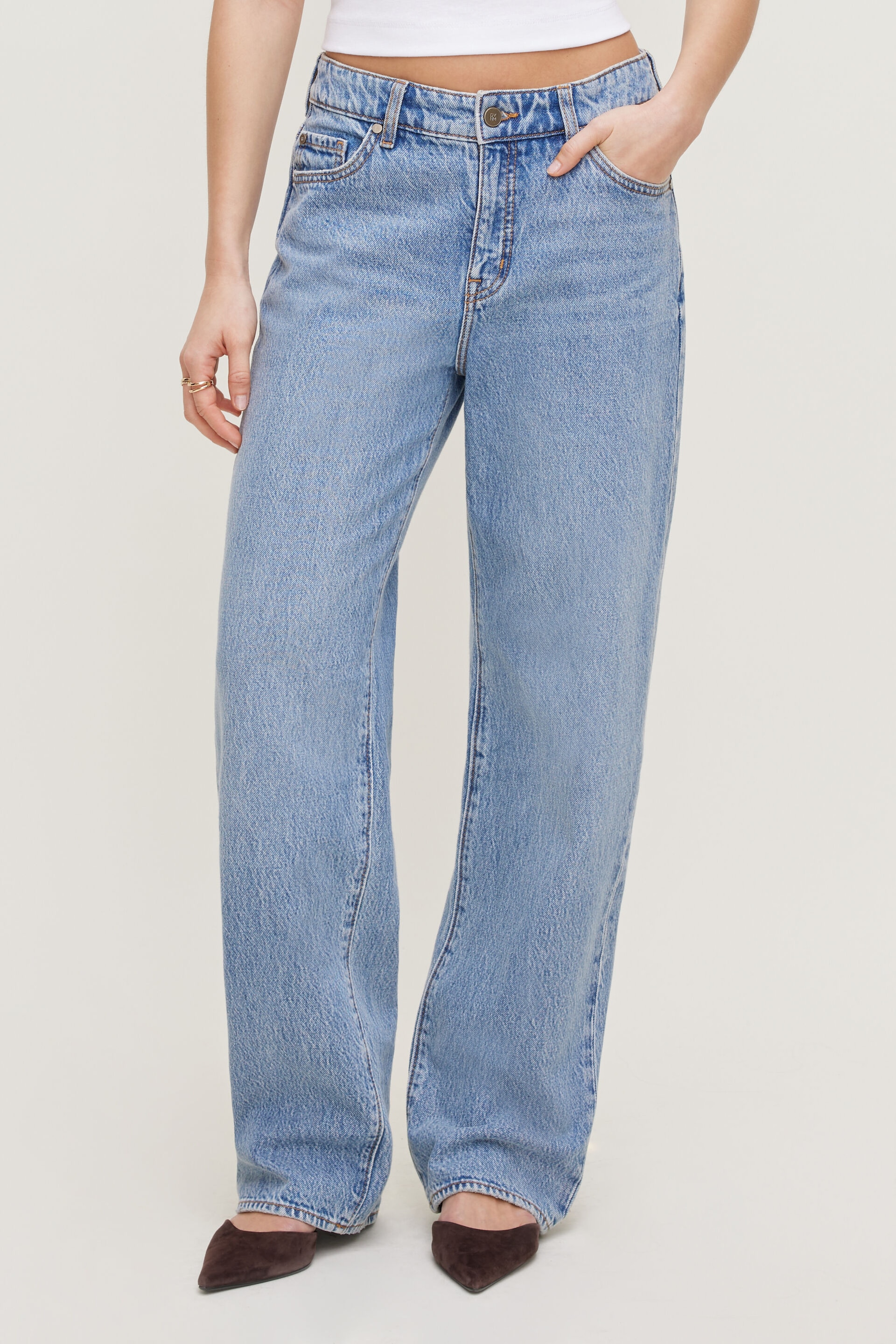 Mika Mid Rise Relaxed Straight Leg Jeans