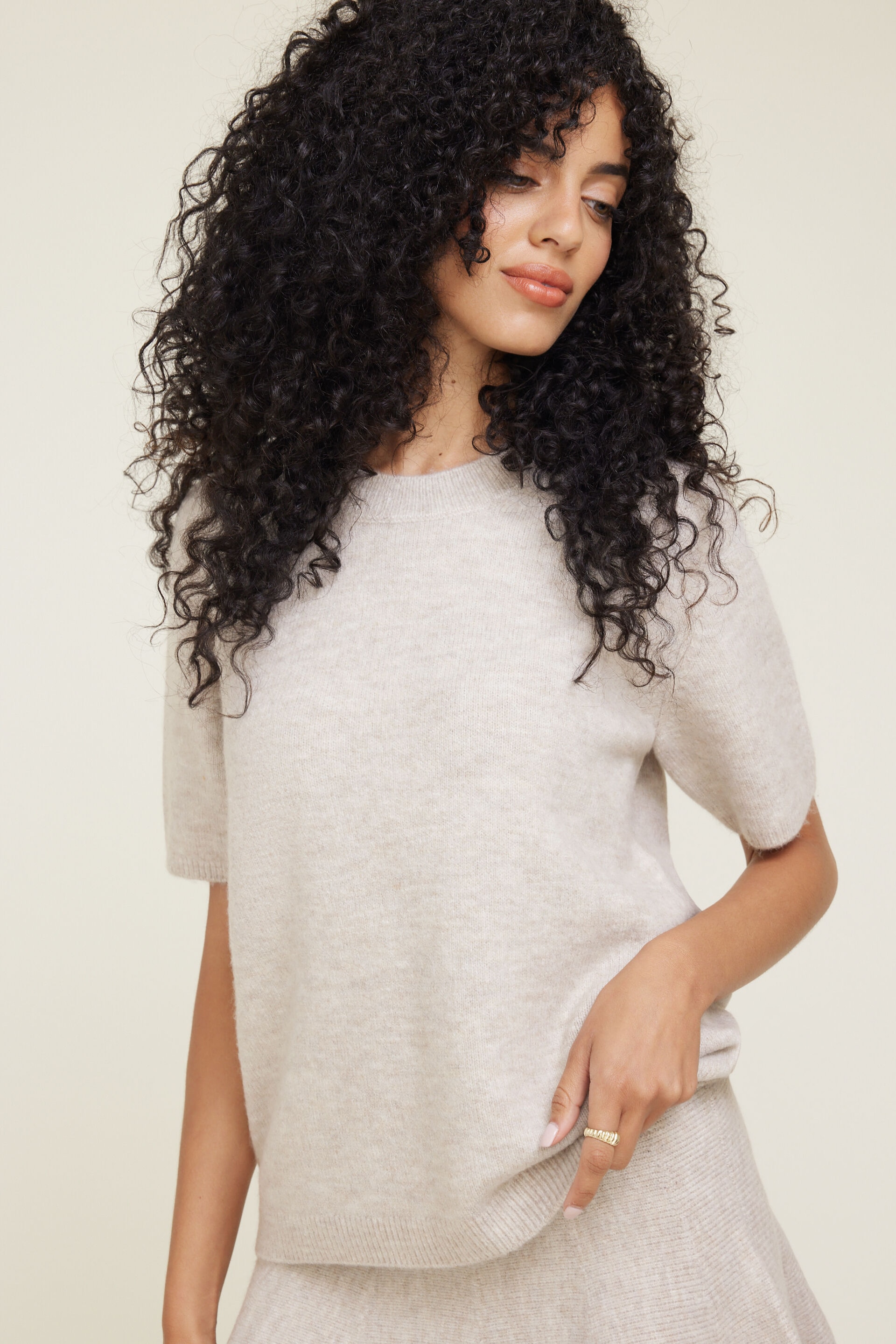 Aura Boxy Short Sleeve Sweater