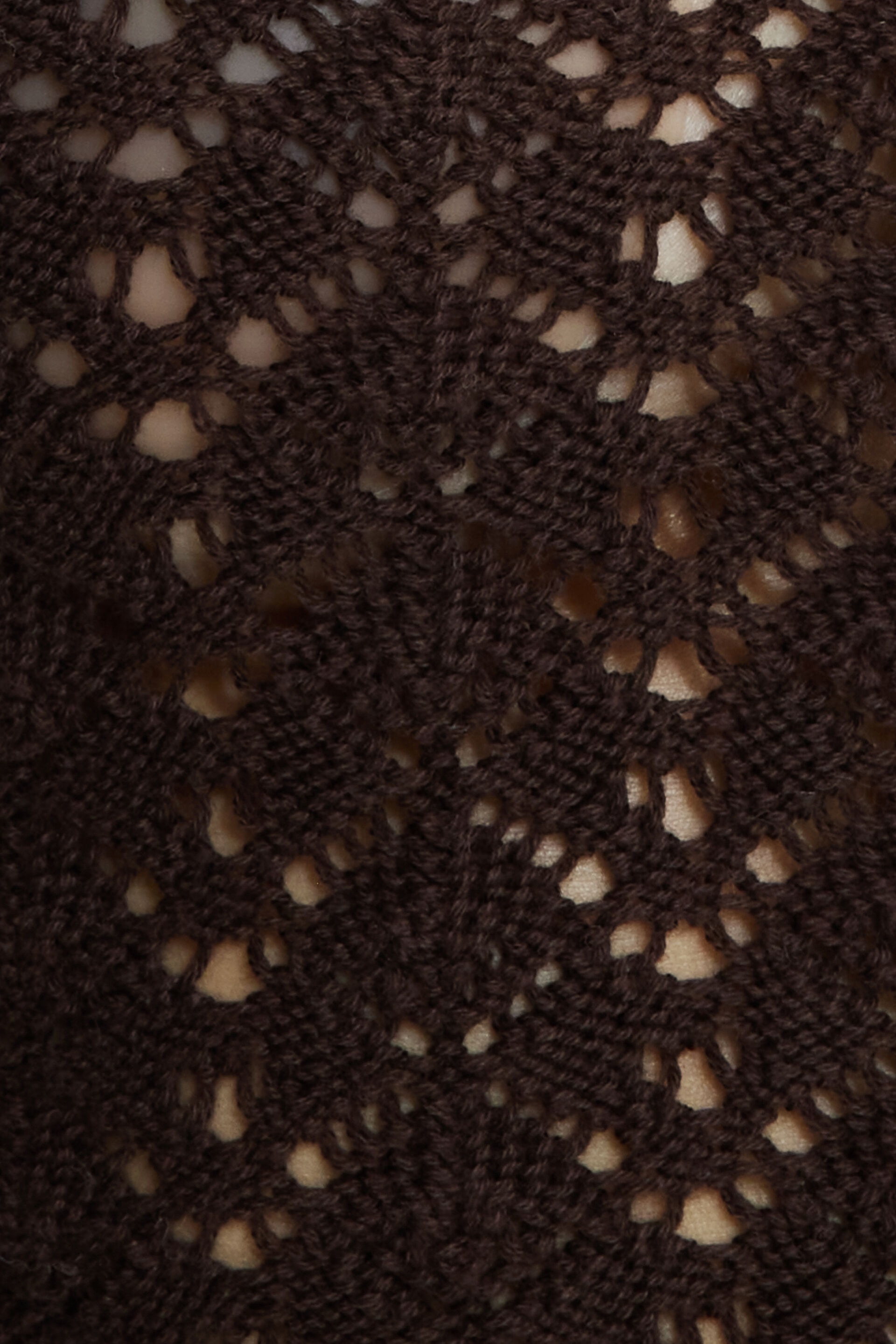 Crocheted V Neck Cardigan