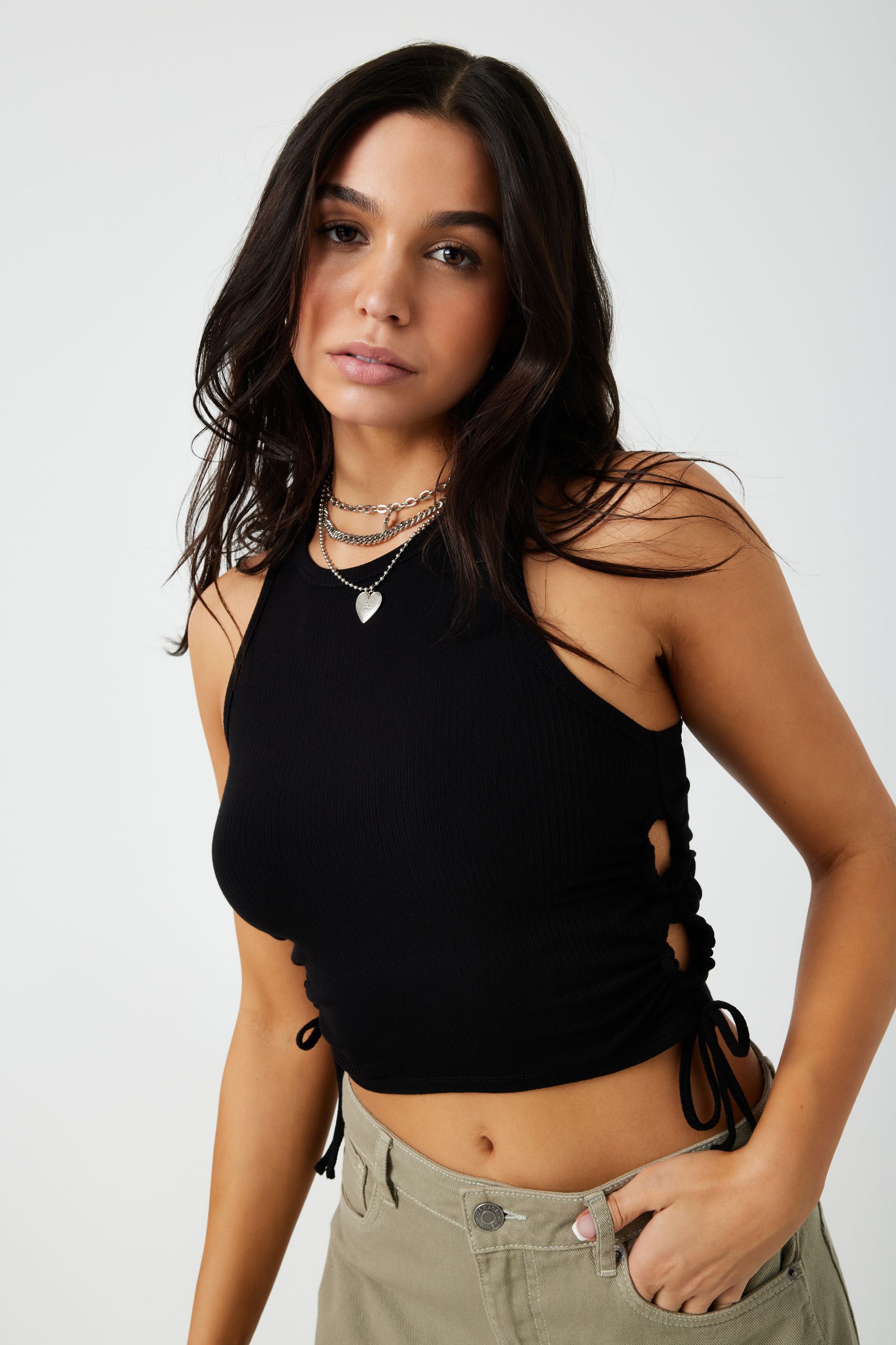 keyhole tie top