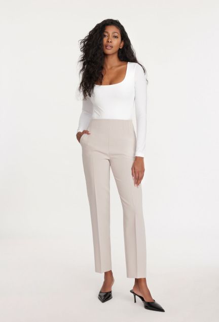 ASOS High Waist Extreme Tapered Suit Trousers in White | Lyst-chantamquoc.vn