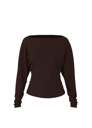 Brown long sleeve T shirt.