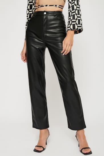 Gisele faux leather pants.