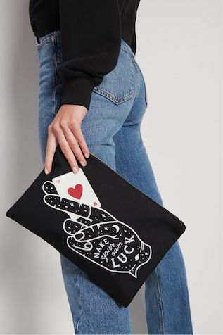 Jet black luck pouch.
