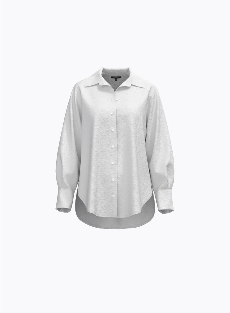 White button up shirt.