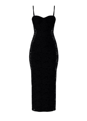 Black lace maxi dress