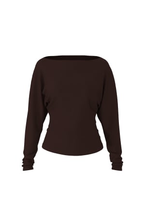 Brown long sleeve T shirt.