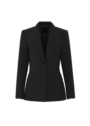 Minijupe bleue en satin.