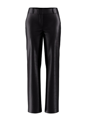 Black faux leather pants.