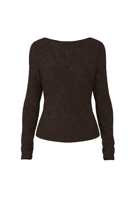 Brown long sleeve t shirt.