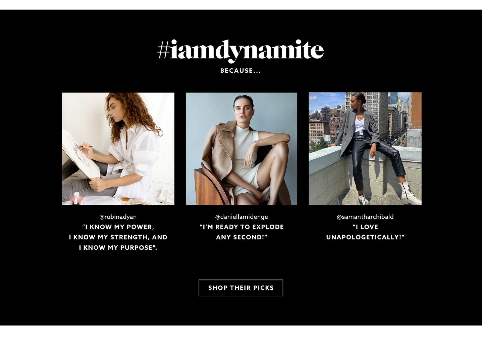 Join the muse project. Tell us why you're Dynamite on instagram for a chance to win a new wardrobe worth $1000.