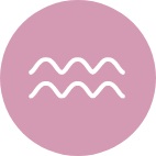 Pink Aquarius symbol.