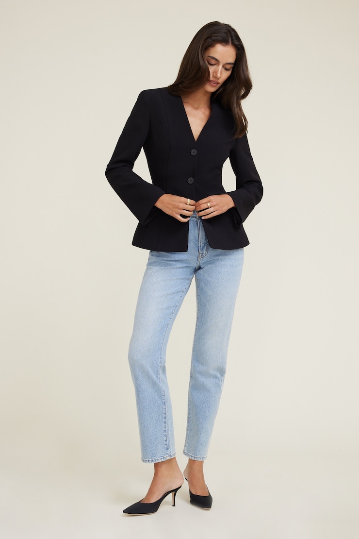 Hourglass Blazer Black | Dynamite