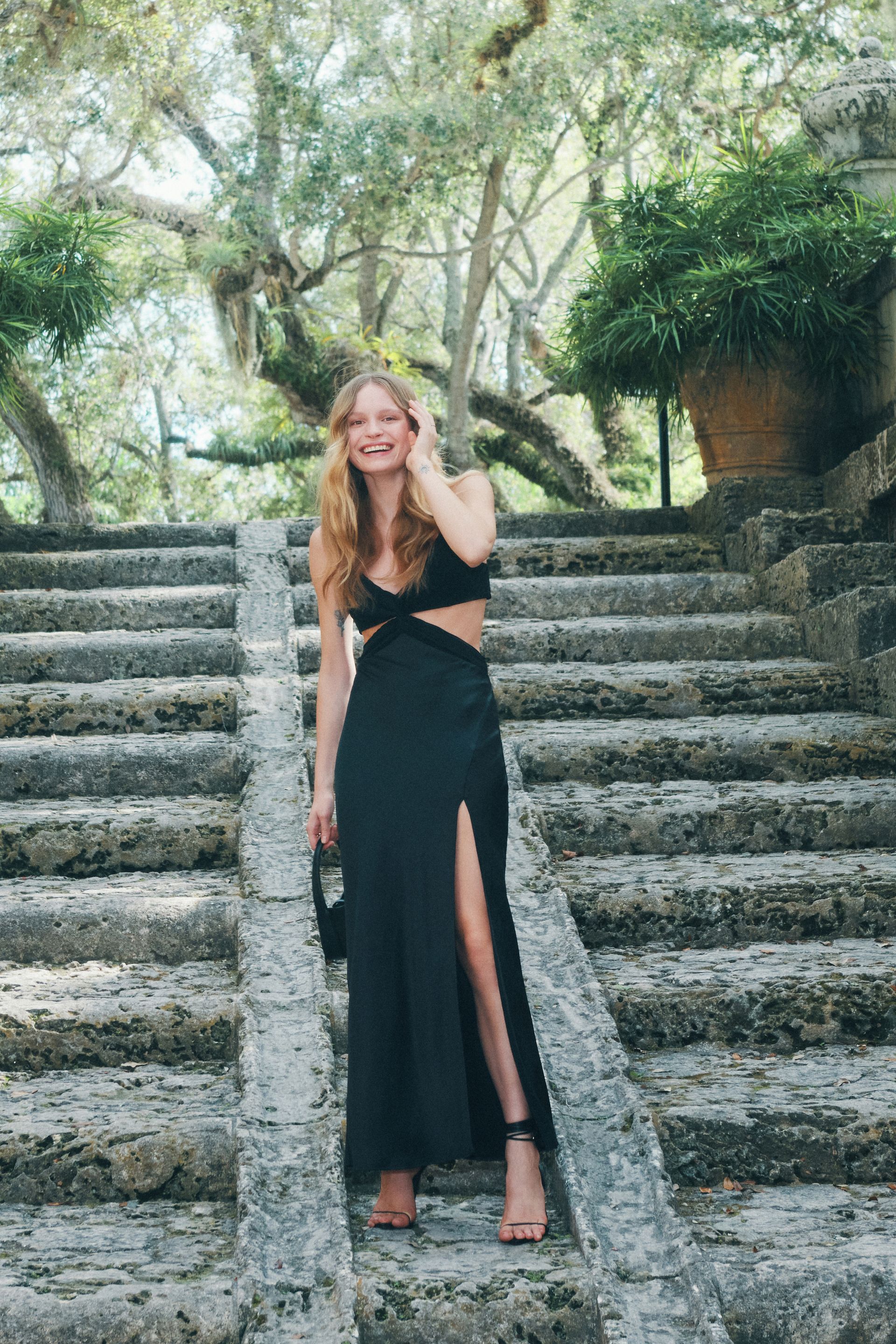 side cut long gown dress cutting