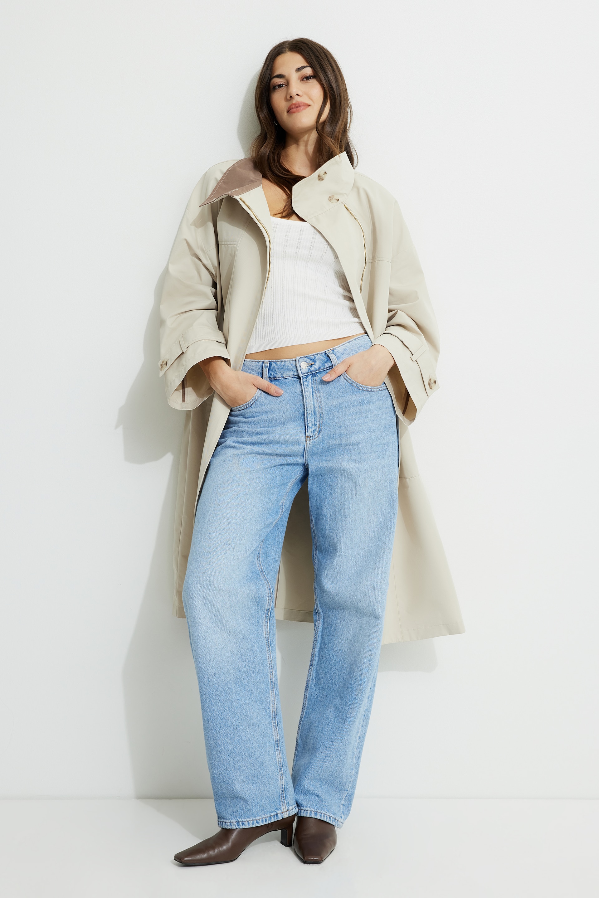 Oversized Trench Coat Brown | Dynamite