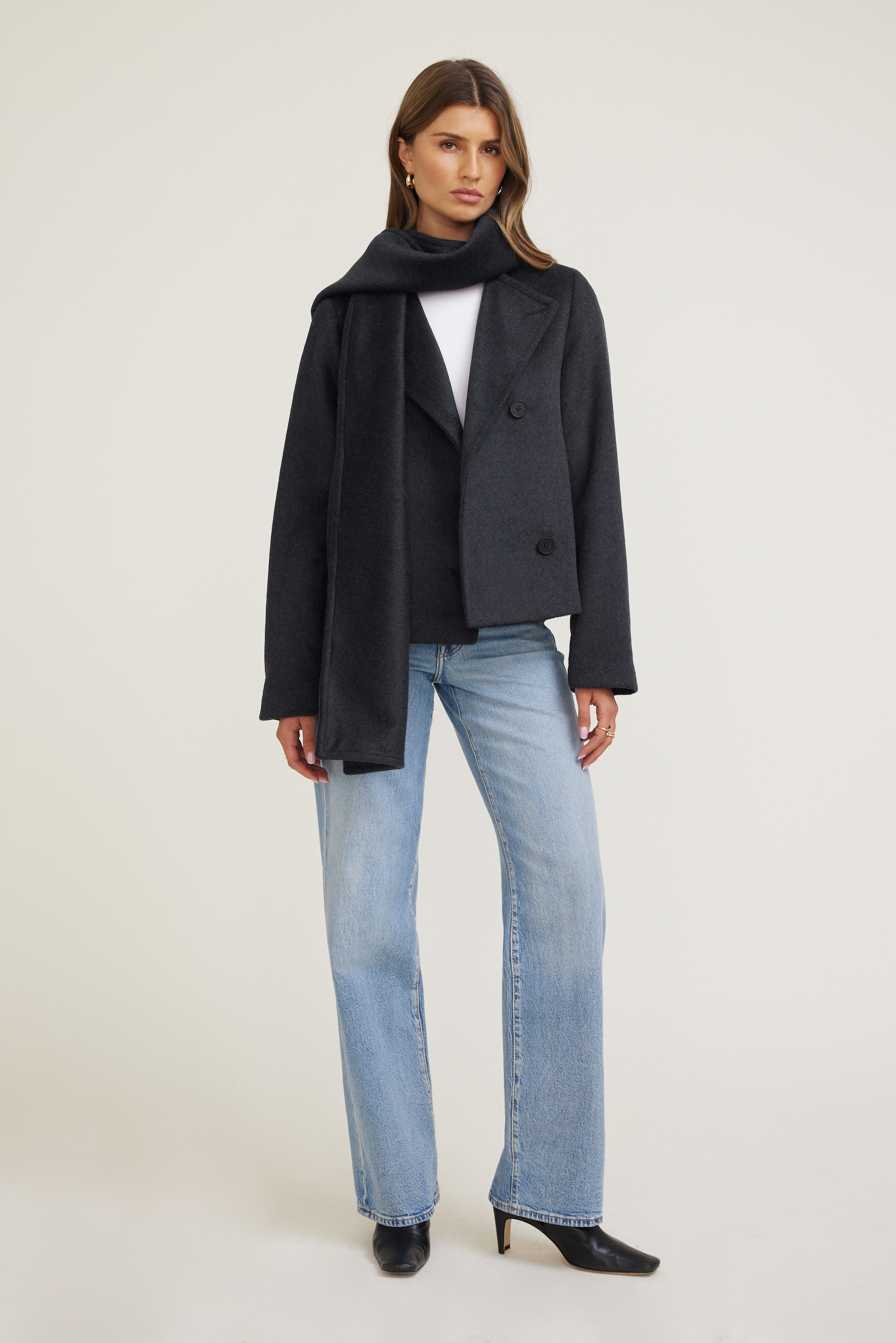 ジャケット・アウター volume wool tailored coat charcoal gray Shop Tailored Coat | Unison Label