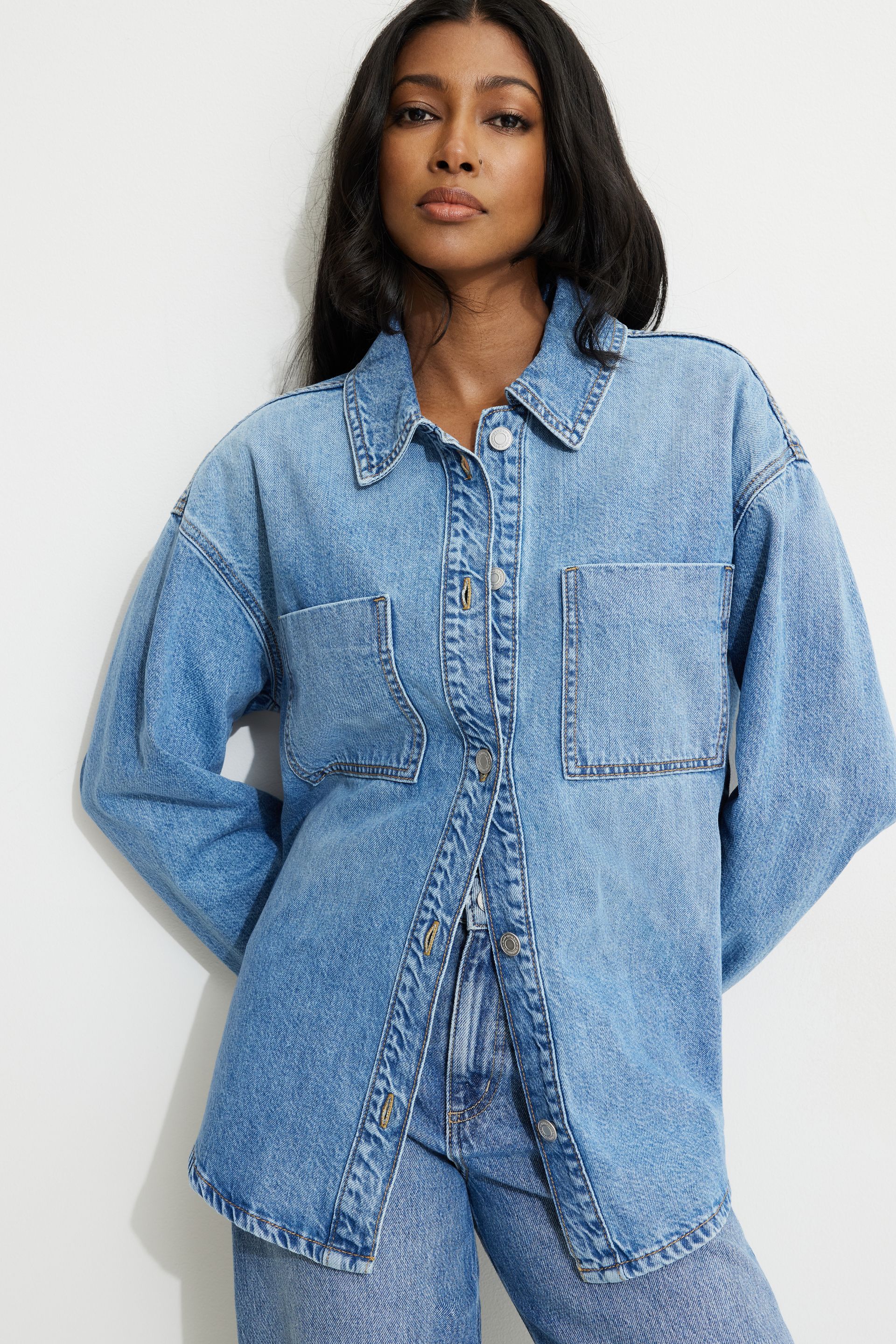 Buttoned Denim Shirt Blue | Dynamite