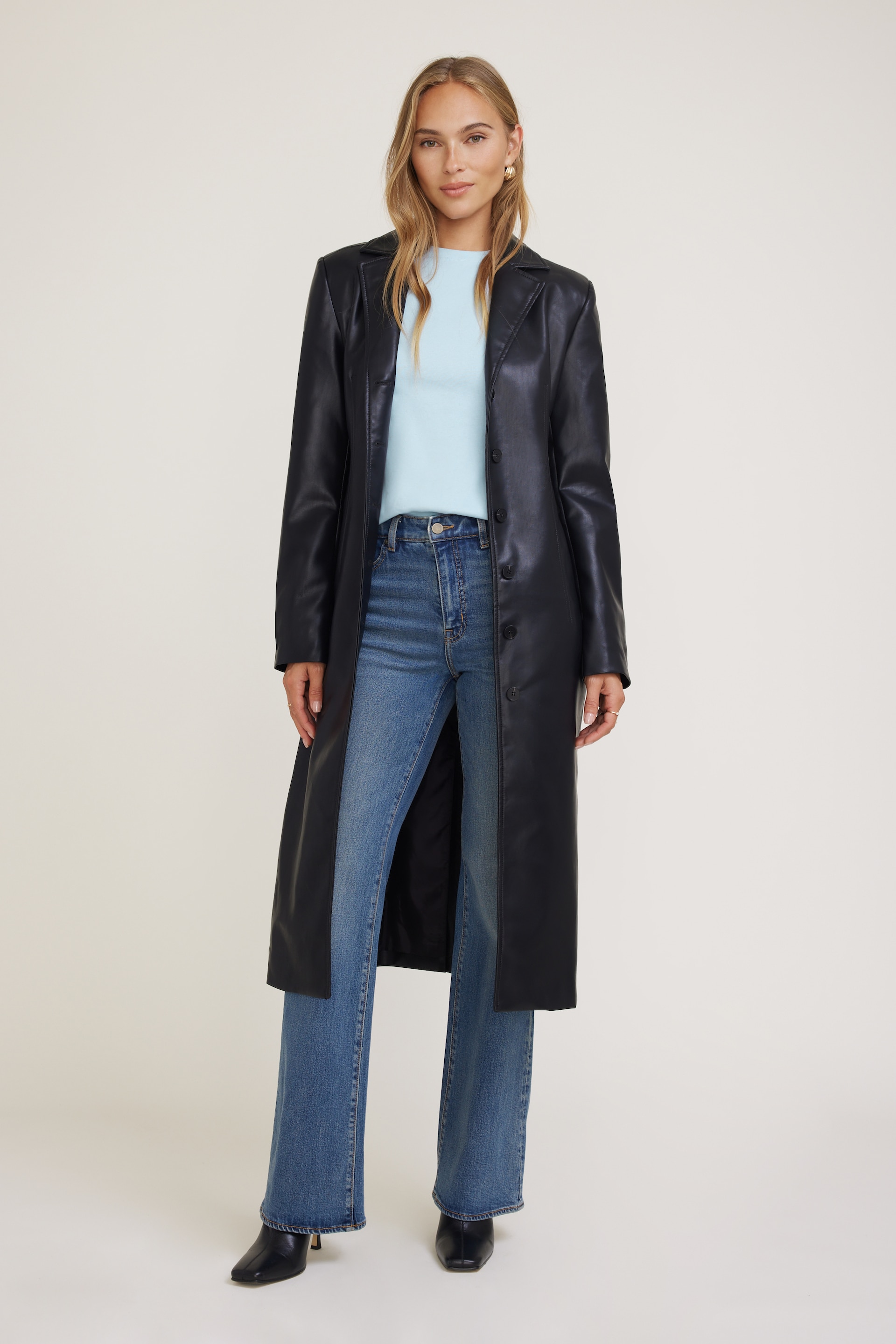 ジャケット・アウター FAUX LEATHER TRENCH JACKET JOSE MOON トレンチコート コート FAUX LEATHER TRENCH JACKET/フォー